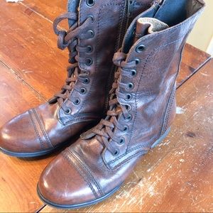 Steve Madden Brown Combat Boots